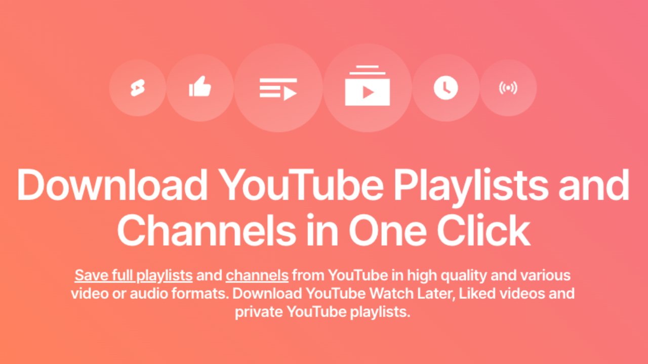 Propagační grafika pro službu ke stažení seznamů videí a kanálů YouTube jediným kliknutím, inzerce ve vysoké kvalitě a různých formátech.