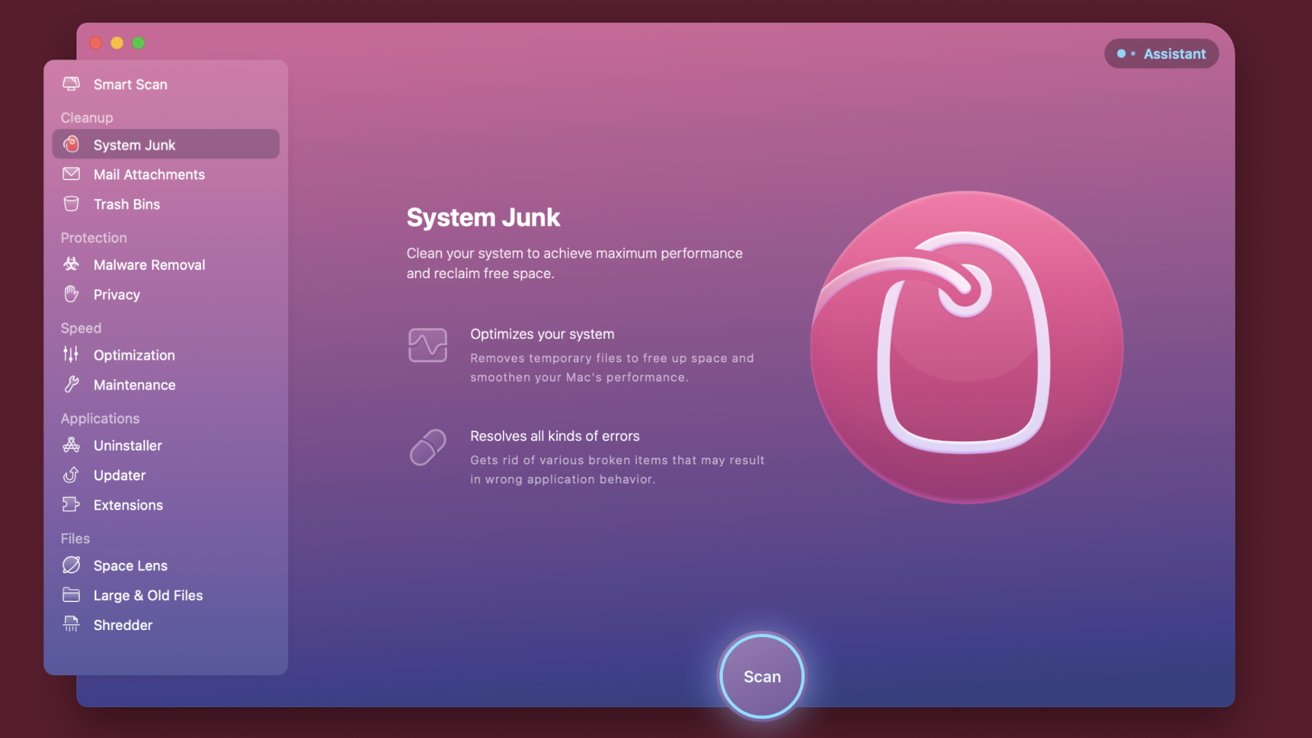 Zobrazení System Junk v CleanMyMac X